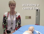 Mary Jeanne Manning, RN< demonstrates the BCH procedure for accessing a central venous catheter.